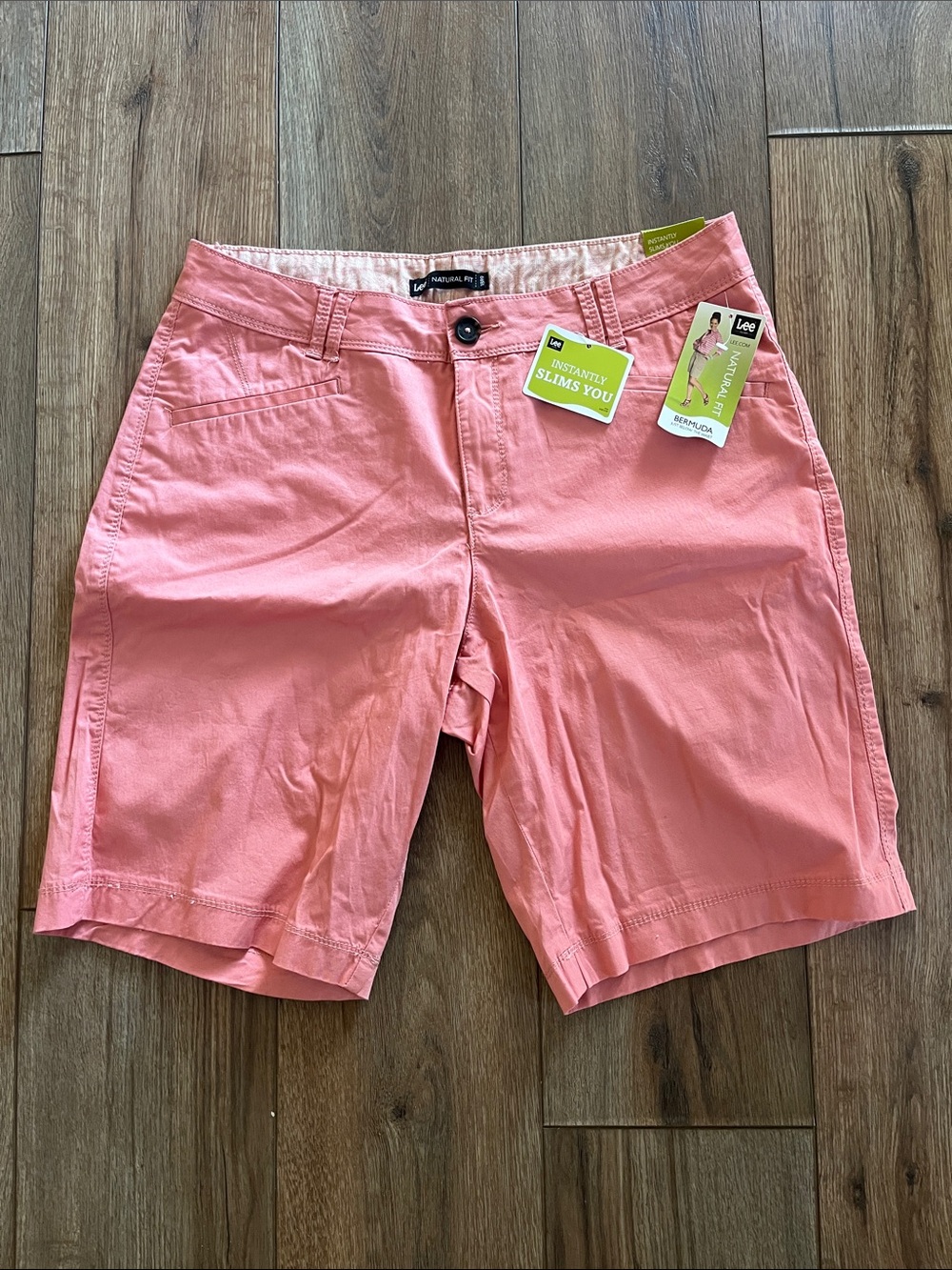Lee Coral Pink Womens Bermuda Shorts